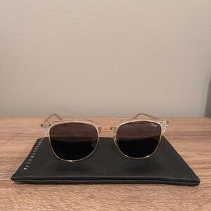 Quay Australia Evasive Polarized Gold and Black Sunglasses
